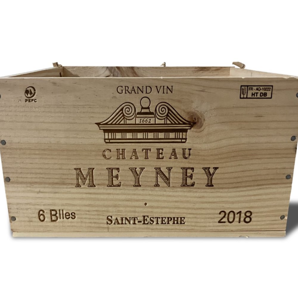 French Wood wine crate, wood crate, wooden wine crate